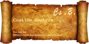 Csatlós Beatrix névjegykártya